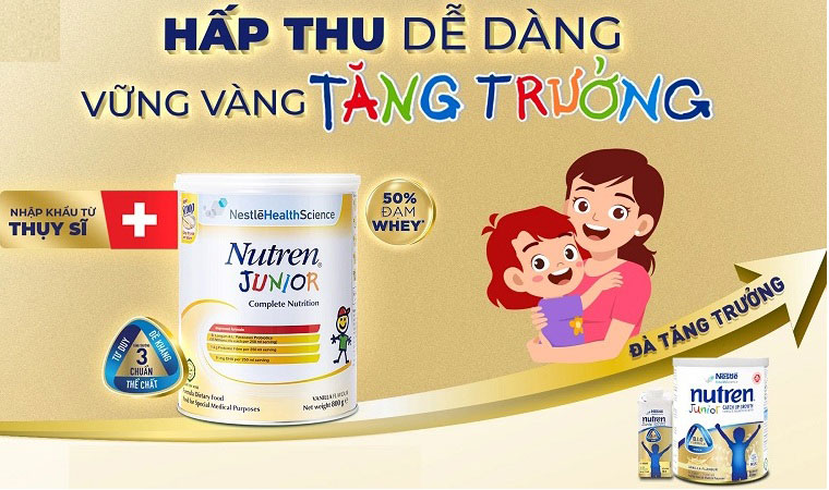 Sữa Nutren Junior Giải Pháp Dinh Dưỡng Cho Trẻ Biếng Ăn, Chậm Tăng Cân