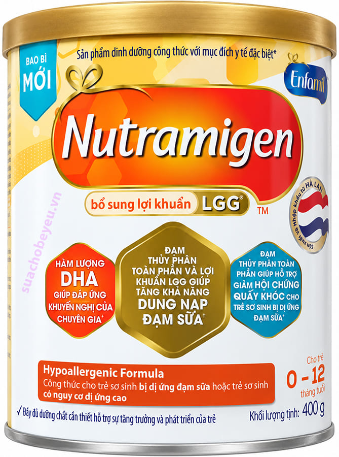 Sữa Nutramigen A+ 400g cho trẻ dị ứng đạm cho trẻ 0-12 tháng