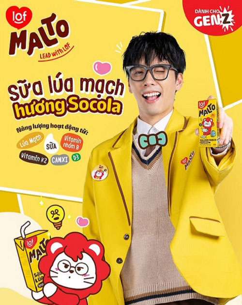 Sữa lúa mạch Lof Malto hương Socola bạc hà hộp 180ml