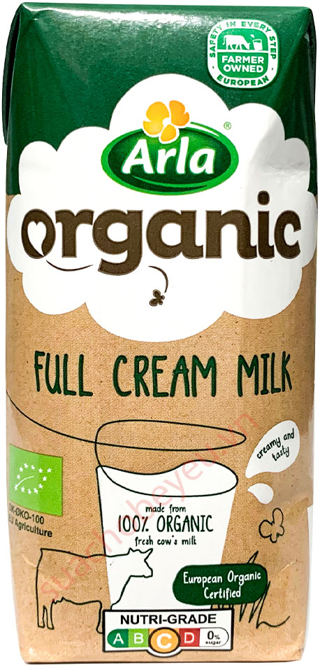 Sữa tươi nguyên kem Arla Organic hộp 200ml