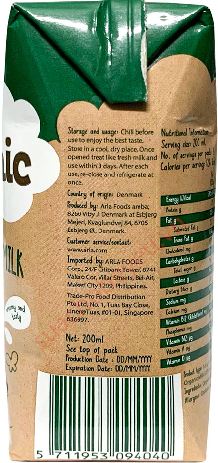 Sữa tươi nguyên kem Arla Organic hộp 200ml