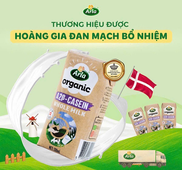 Sữa tươi nguyên kem Arla Organic A2 hộp 200ml