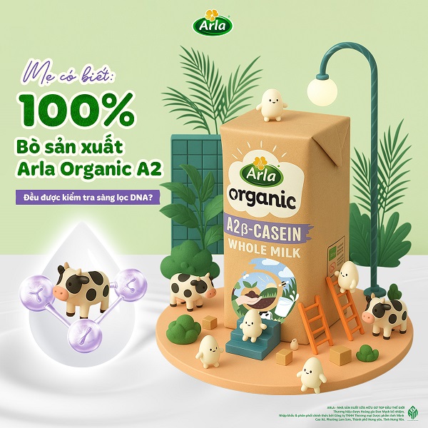 Sữa tươi nguyên kem Arla Organic A2 hộp 200ml