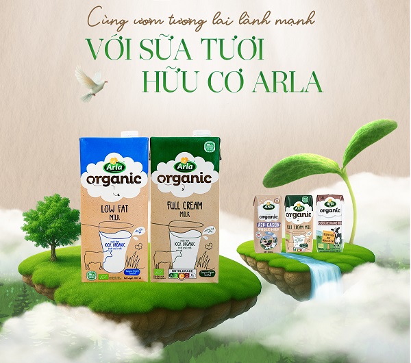 Sữa tươi Arla Organic vị Dâu hộp 200ml