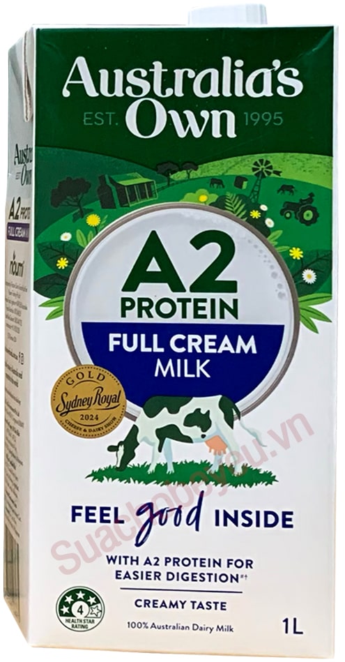 Thùng sữa tươi nguyên kem Australia's Own Milk hộp 1 Lít
