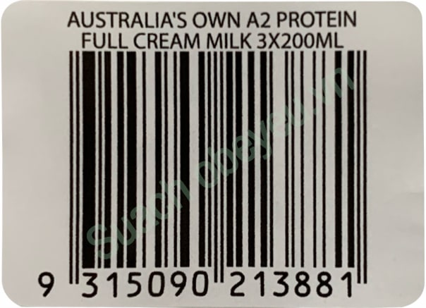 Sữa tươi Australia's Own A2 nguyên kem hộp 200ml