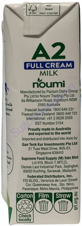 Sữa tươi Australia's Own A2 nguyên kem hộp 200ml