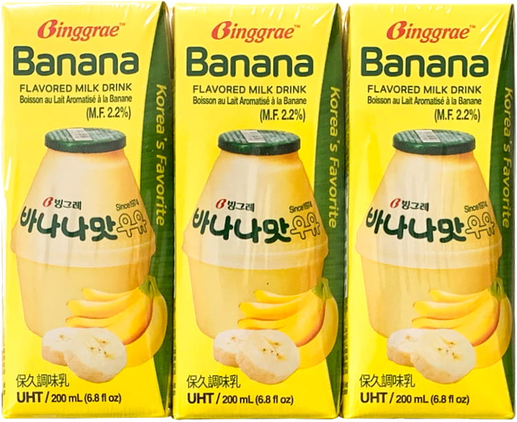 thùng sữa Binggrae hương chuối hộp 200ml