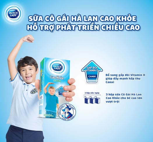Sữa Cô Gái Hà Lan Cao Khoẻ có đường hộp 170ml