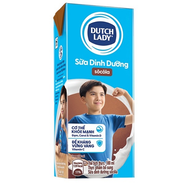 Sữa tươi Cô Gái Hà Lan vị socola hộp 180ml