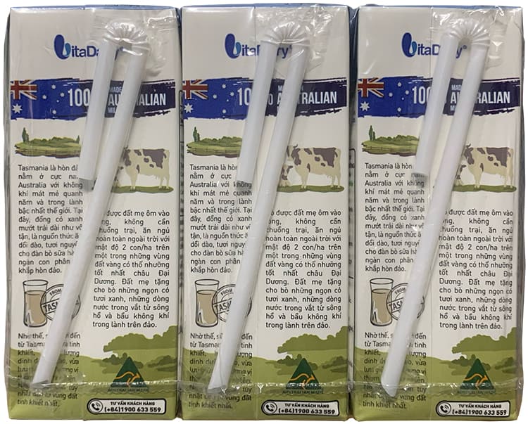 Sữa tươi úc moozi có đường hộp 180ml