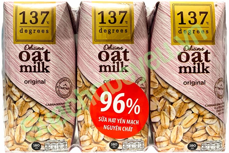 Sữa hạt Yến Mạch Nguyên Chất 137 Degrees hộp 180ml