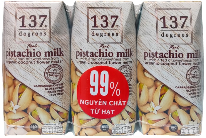 Sữa hạt Dẻ Cười Nguyên Chất 137 Degrees hộp 180ml