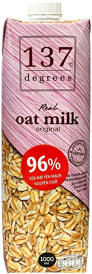 Sữa hạt Yến mạch Nguyên chất 137 Degrees hộp 1 Lít