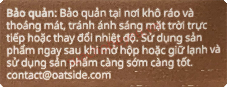 Sữa yến mạch Oatside Chocolate hộp 180ml