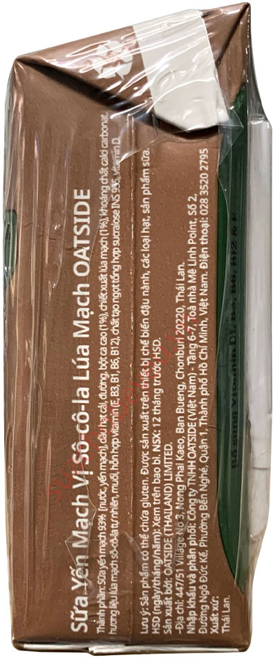 Sữa yến mạch Oatside Chocolate hộp 180ml