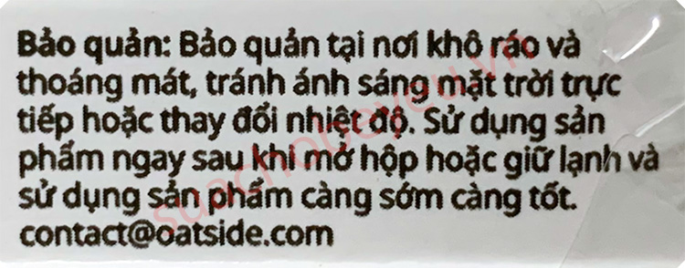 Sữa yến mạch Oatside Barista Blend hộp 180ml