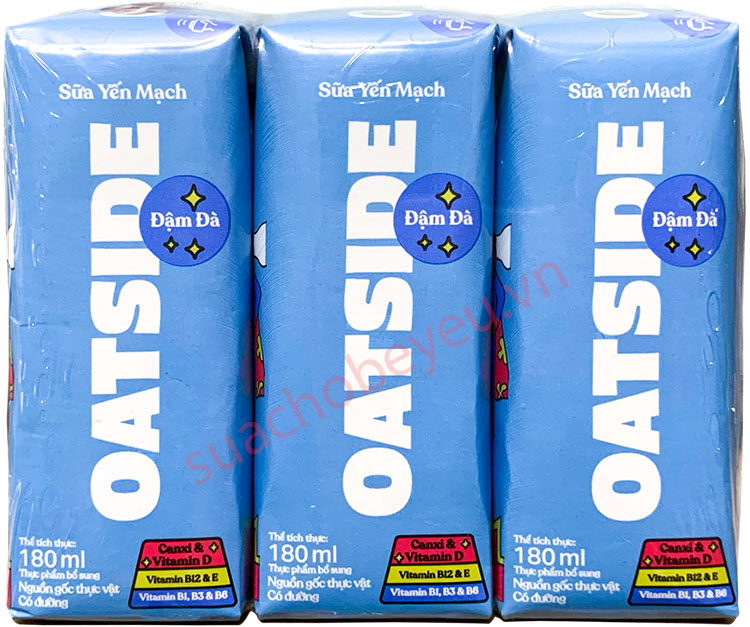 Sữa yến mạch Oatside đậm đà hộp 180ml (có đường)