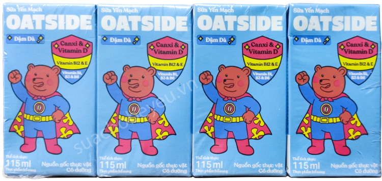 Sữa yến mạch Oatside đậm đà hộp 115ml (có đường)
