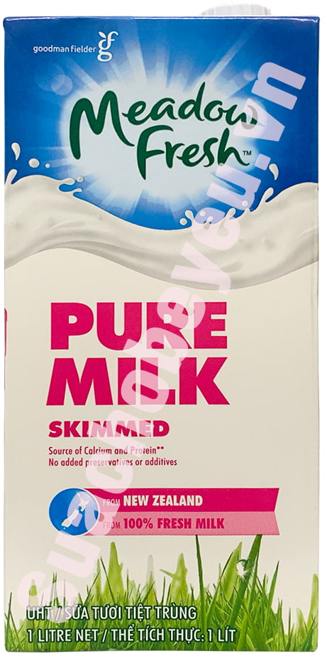 Sữa tươi Meadow Fresh không béo hộp 1 lít