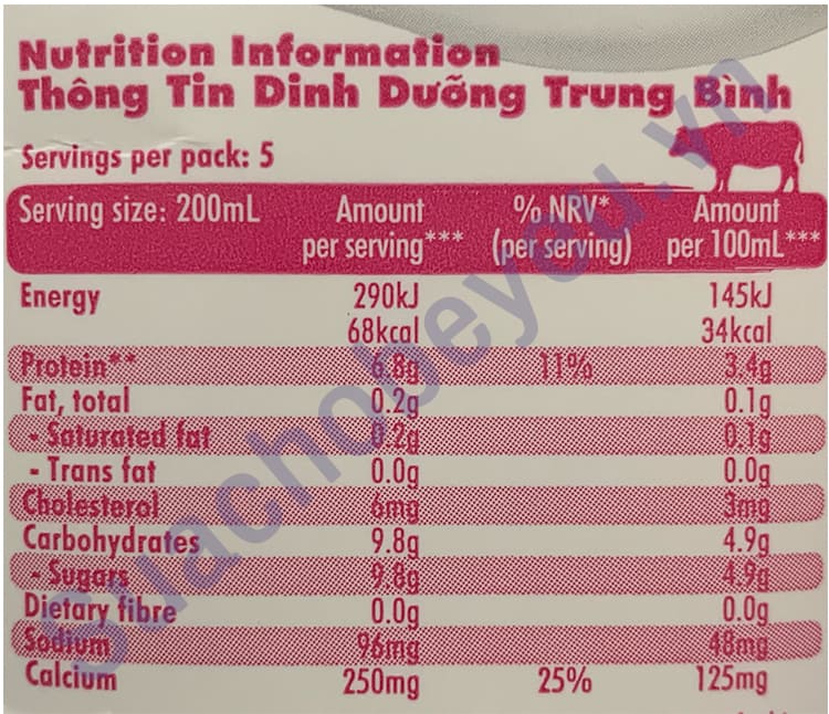 Sữa tươi Meadow Fresh không béo hộp 1 lít