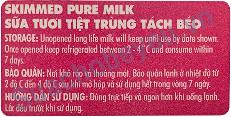 Sữa tươi Meadow Fresh Không béo hộp 1 Lít