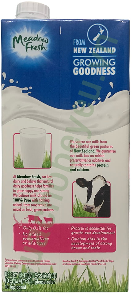 Sữa tươi Meadow Fresh Không béo hộp 1 Lít