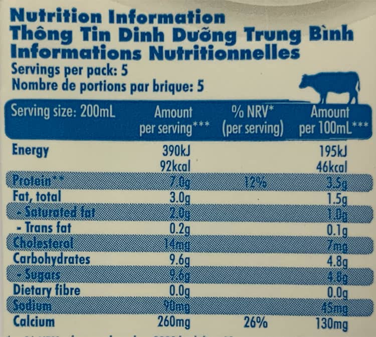 Sữa tươi Meadow Fresh New Zealand Ít béo 1 Lít