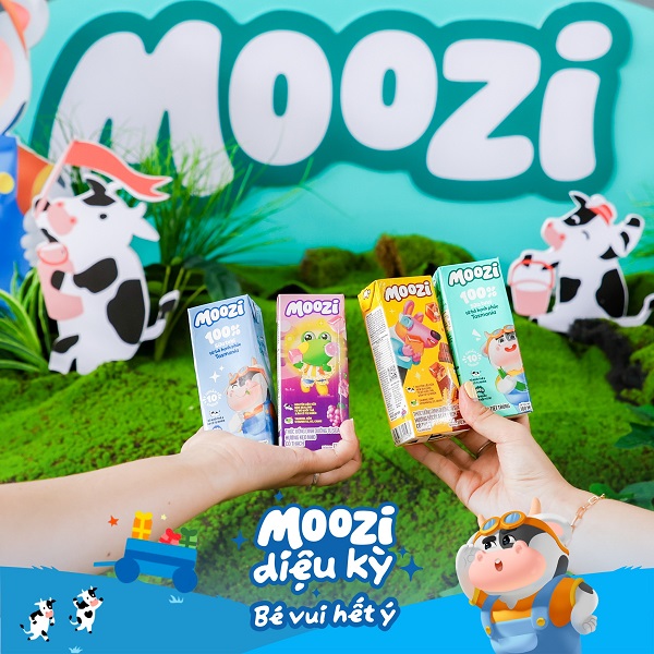 Thùng sữa tươi thạch Moozi hương socola lúa mạch hộp 170ml