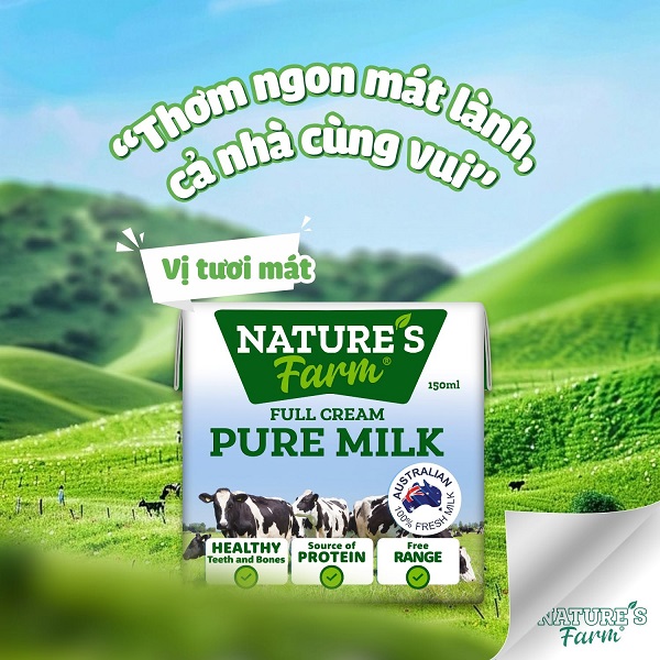 Sữa tươi nguyên kem Nature's Farm Úc hộp 150ml
