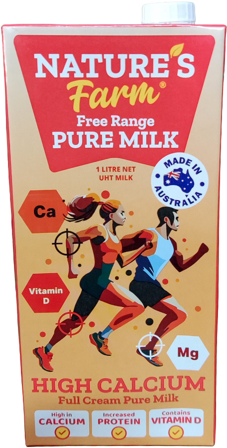 Sữa tươi High Calcium Nature's Farm Úc hộp 1 Lít