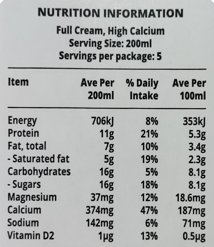 Thùng sữa tươi High Calcium Nature's Farm Úc hộp 1 Lít