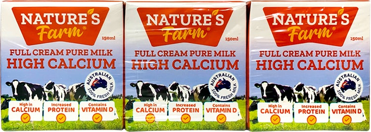 Sữa tươi Nature's Farm High Calcium hộp 150ml nhập khẩu Úc