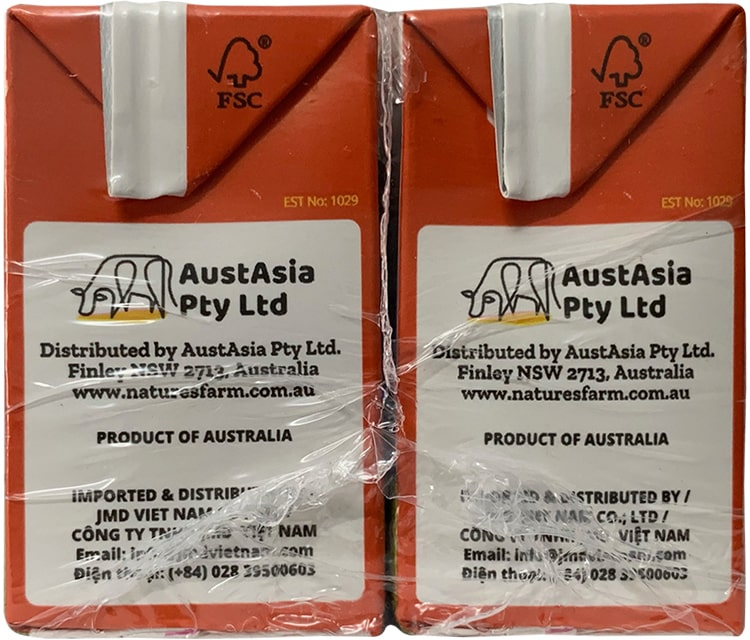 Sữa tươi Nature's Farm High Calcium hộp 150ml nhập khẩu Úc