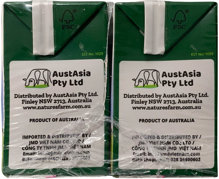 sữa tươi nguyên kem Nature's Farm Úc hộp 150ml