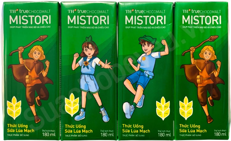 Sữa lúa mạch TH True Chocomalt Mistori hộp 180ml