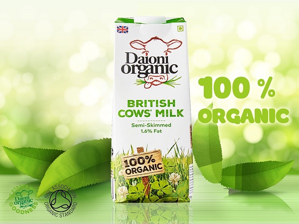 Sữa tươi hữu cơ Daioni Organic ít béo hộp 1 Lít