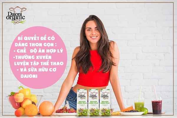 Sữa tươi hữu cơ Daioni Organic ít béo hộp 1 Lít
