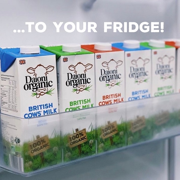 Sữa tươi hữu cơ Daioni Organic ít béo hộp 1 Lít