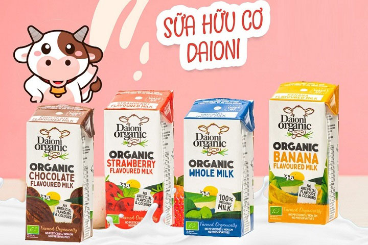 Sữa tươi hữu cơ Daioni Organic ít béo hộp 1 Lít
