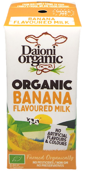Sữa tươi hữu cơ Daioni Organic vị Chuối hộp 200ml