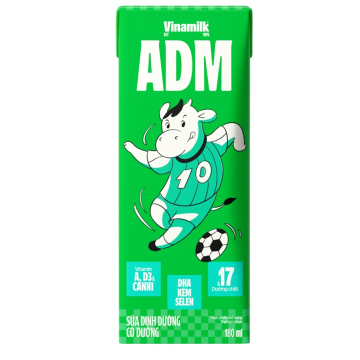 sữa  tiệt trùng vinamilk ADM Gold có đường hộp 180ml