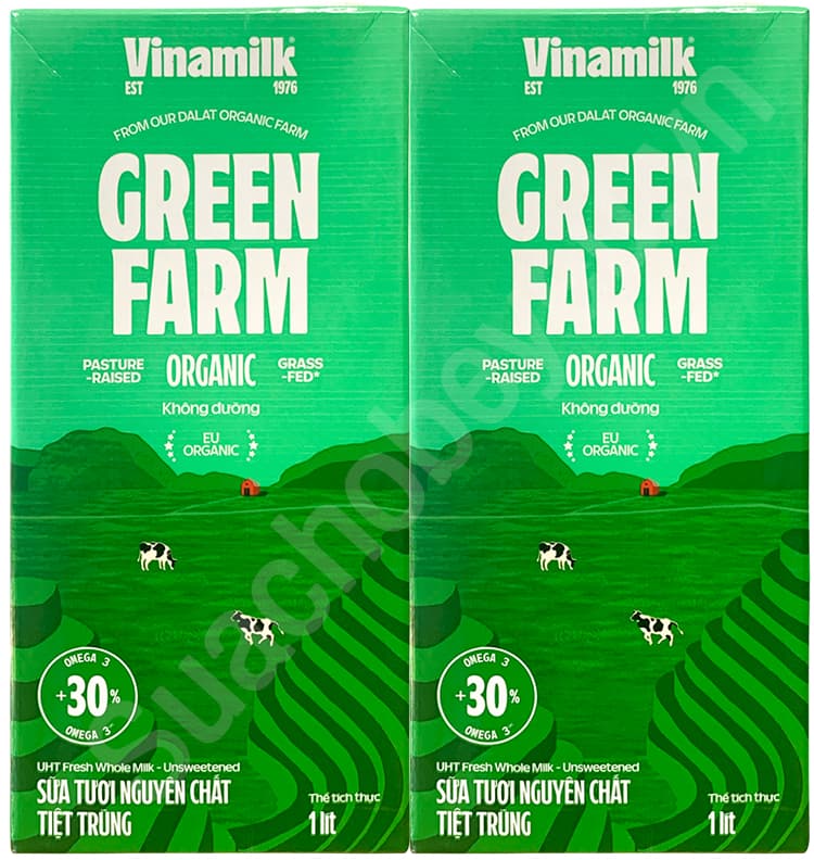 Sữa tươi hữu cơ Vinamilk Green Farm Organic hộp 1 Lít