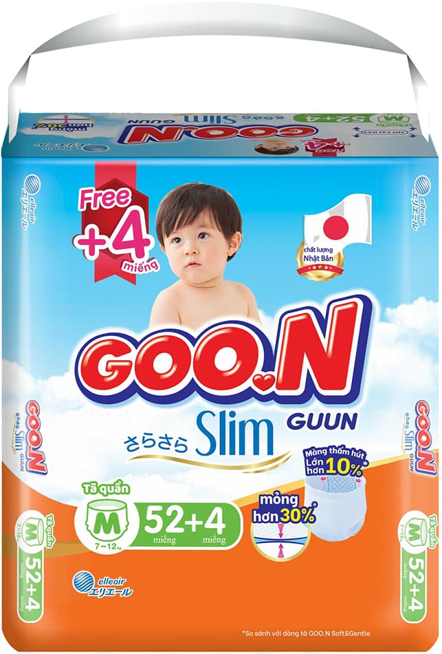 Tã quần Goon Slim Size M 52 miếng cho bé 7-12kg