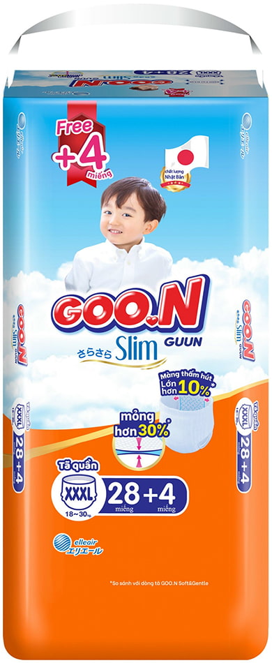 Tã quần Goon slim size XXXL 28 miếng