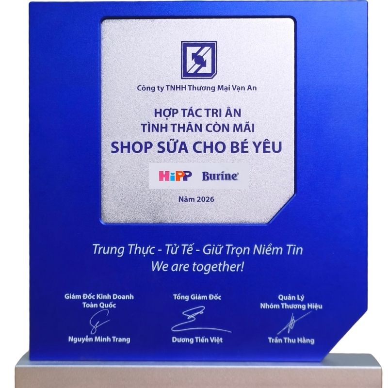 Chứng nhận điểm bán hàng chính hãng sữa HiPP