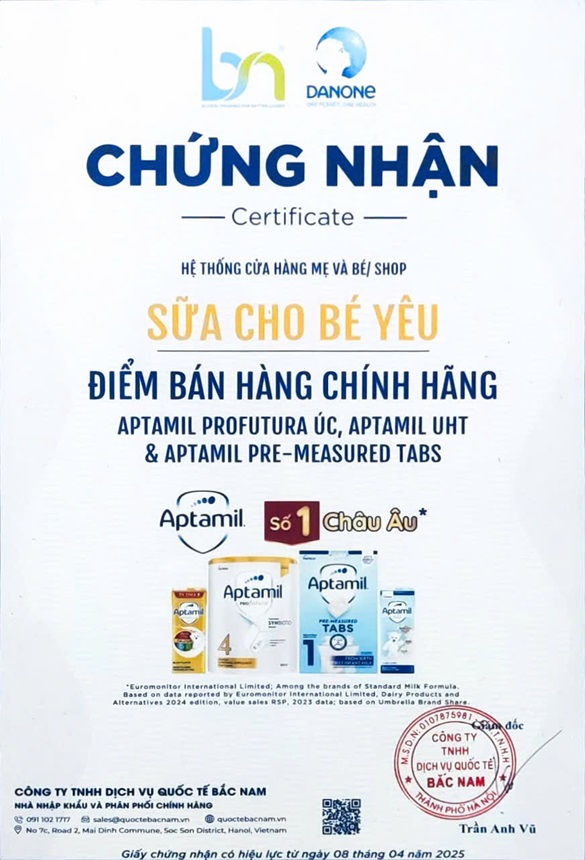 sữa chính hãng