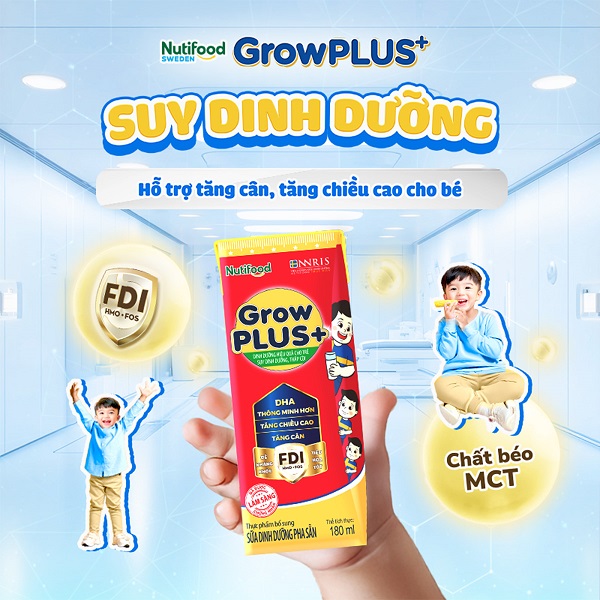 Sữa công thức dành cho trẻ suy dinh dưỡng, thấp còi