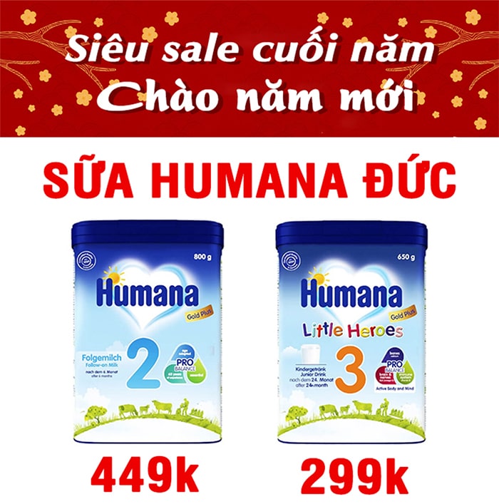 chương trình khuyến mãi sữa Humana nhập khẩu đức
