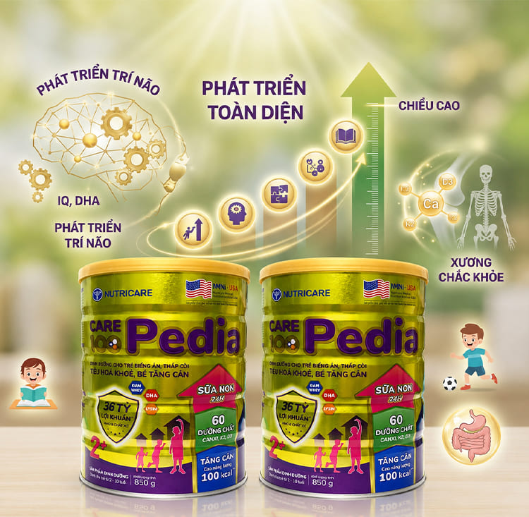 Chương trình khuyến mãi sữa Nutricare Care 100 Pedia